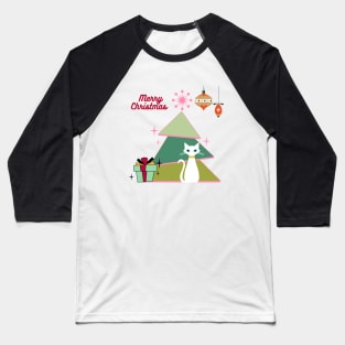 Atomic Kitty Christmas Baseball T-Shirt